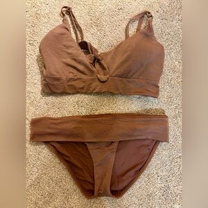 Everything But Water’s Maxswim Shimmer Cocoa Bikini Set